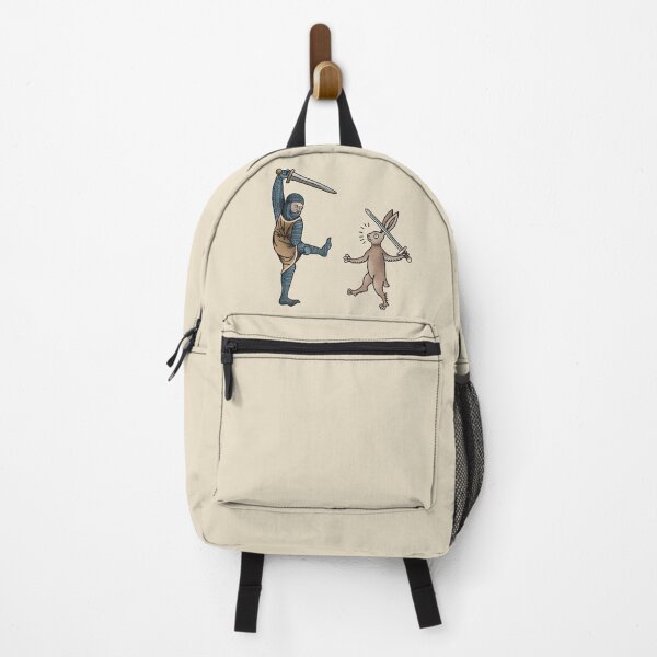 Item preview, Rabbit vs Knight fencing medieval meme designed and sold by MargiKnights.