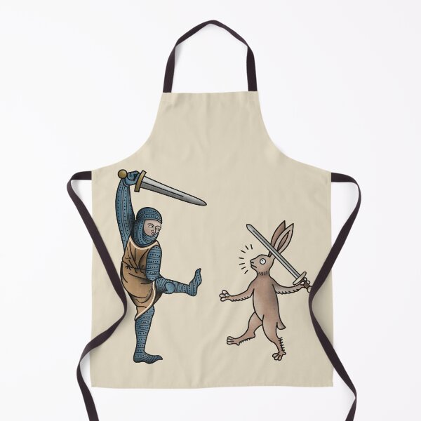 Item preview, Rabbit vs Knight fencing medieval meme designed and sold by MargiKnights.