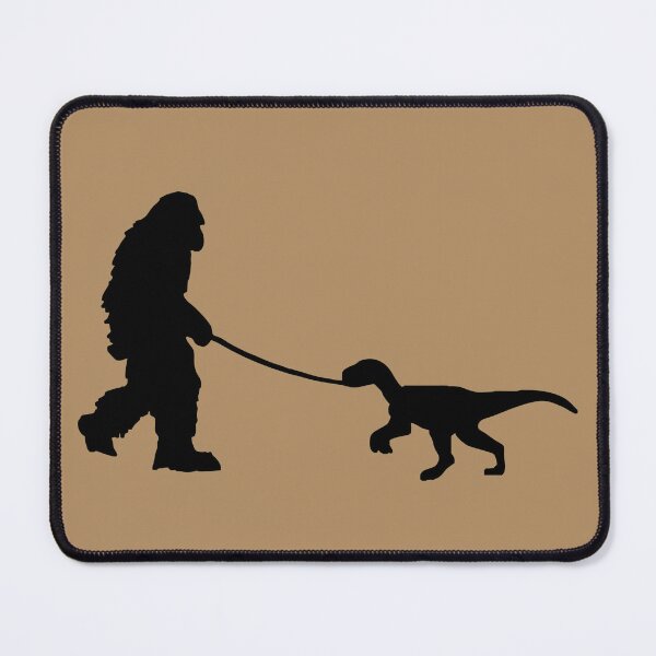 Item preview, Bigfoot Walking a Dinosaur Pet– Funny Cryptid & Prehistoric Mashup designed and sold by donwillisjrart.
