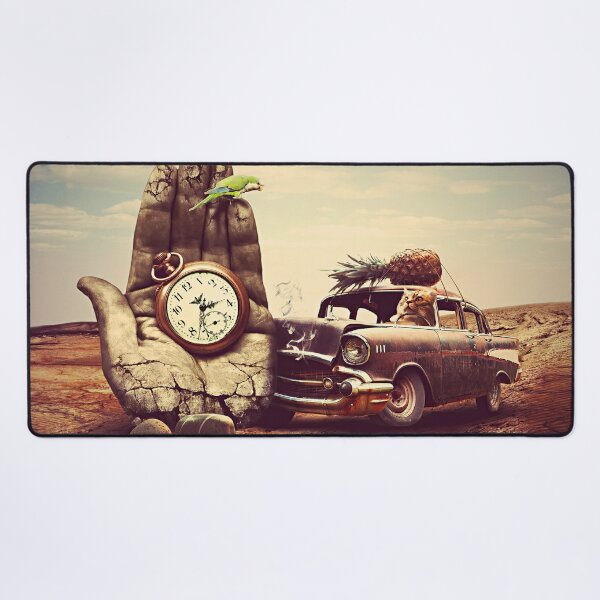 Item preview, Salvador Dali Hand, Watch, Car, Pineapple, Parrot, Surreal Art Print designed and sold by Artistic Gift Print.