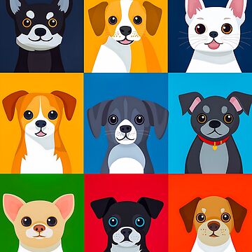 Artwork thumbnail, Cartoon Pets Breeds - Cute Pets Collection by ArtMorphStudio