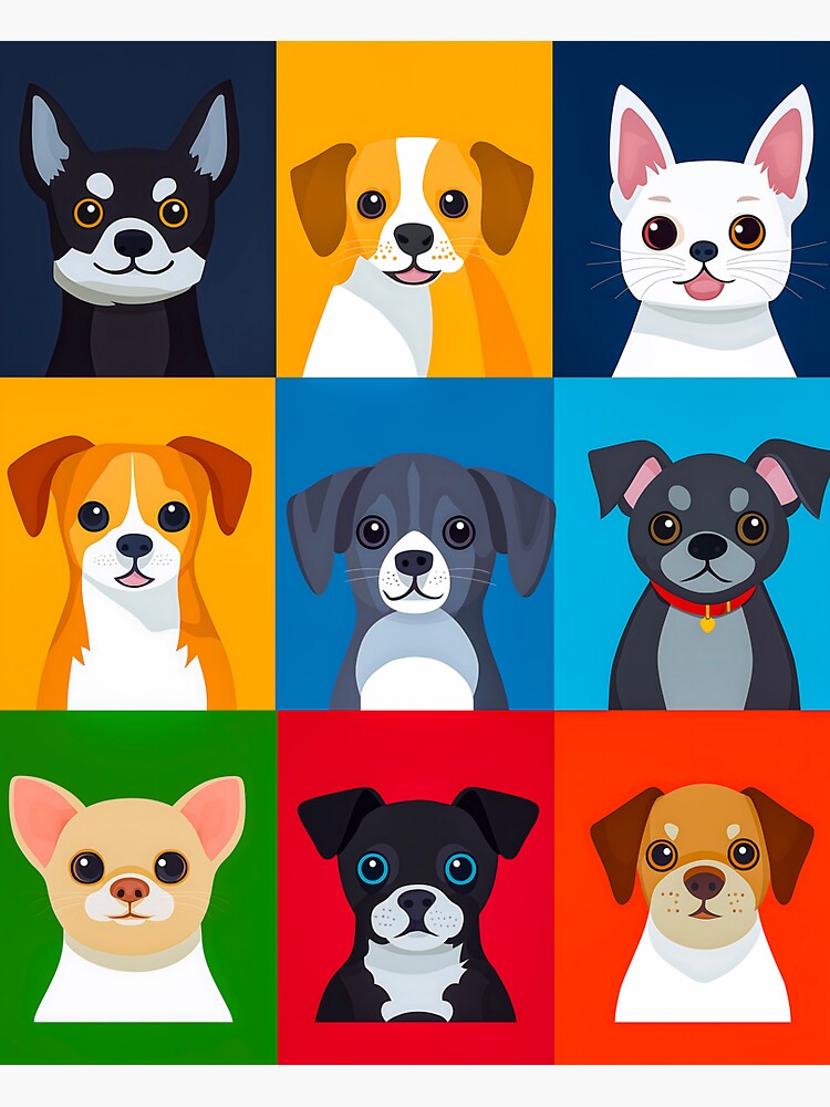 Thumbnail 3 of 3, Sticker, Cartoon Pets Breeds - Cute Pets Collection designed and sold by Nattallko.
