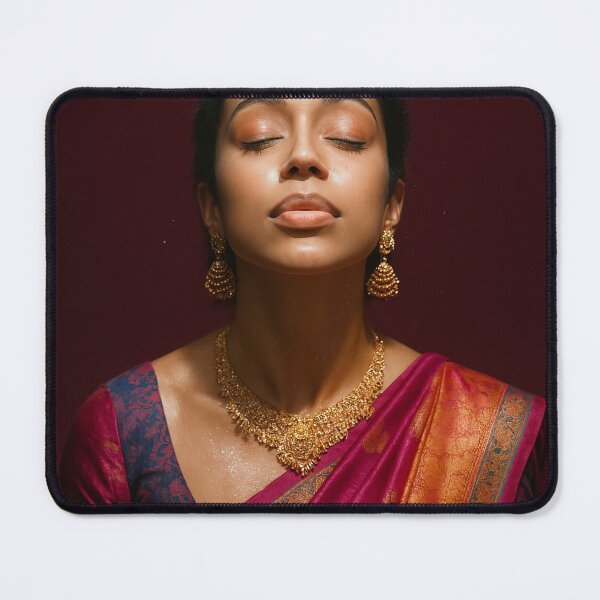 Item preview, Liza Koshy in Maroon Saree with Gold Jewelry and Radiant Light designed and sold by Aryabek.
