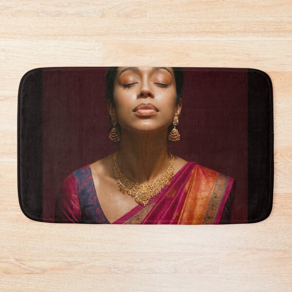 Item preview, Liza Koshy in Maroon Saree with Gold Jewelry and Radiant Light designed and sold by Aryabek.