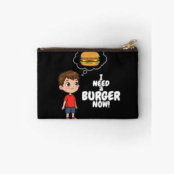 Item preview, Cute Cartoon Boy Craving a Delicious Burger Illustration | I NEED A BURGER NOW designed and sold by Unlimited-Style.