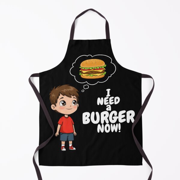 Item preview, Cute Cartoon Boy Craving a Delicious Burger Illustration | I NEED A BURGER NOW designed and sold by Unlimited-Style.
