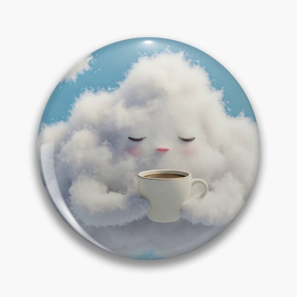 Item preview, Sleepy Cloud Holding a Coffee Cup – Cute Design designed and sold by javastocks.