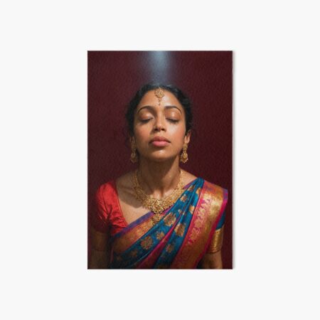 Item preview, Liza Koshy in Blue Silk Saree and Gold Temple Jewelry designed and sold by Aryabek.