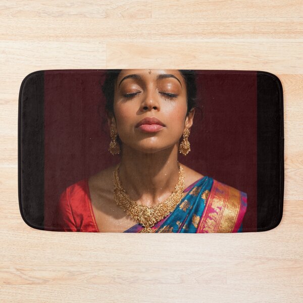 Item preview, Liza Koshy in Blue Silk Saree and Gold Temple Jewelry designed and sold by Aryabek.