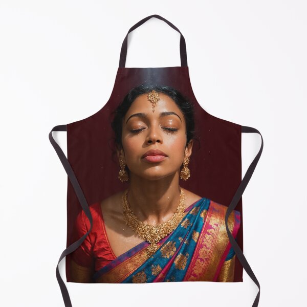Item preview, Liza Koshy in Blue Silk Saree and Gold Temple Jewelry designed and sold by Aryabek.