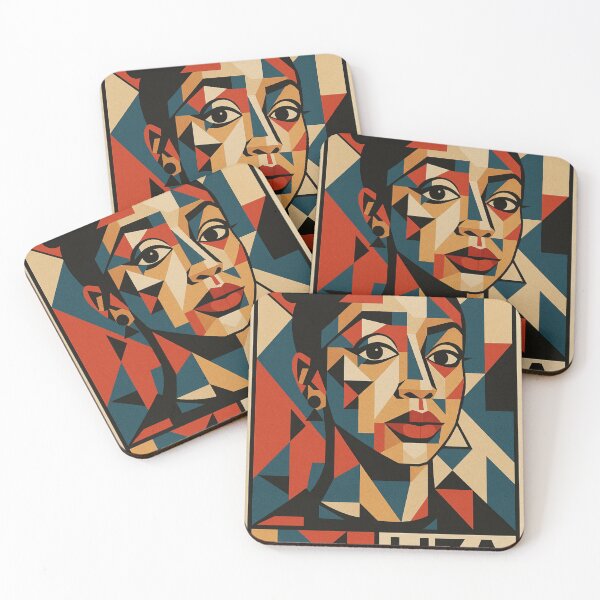 Item preview, Liza Koshy Geometric Portrait in Bold Pop Art Style designed and sold by Aryabek.