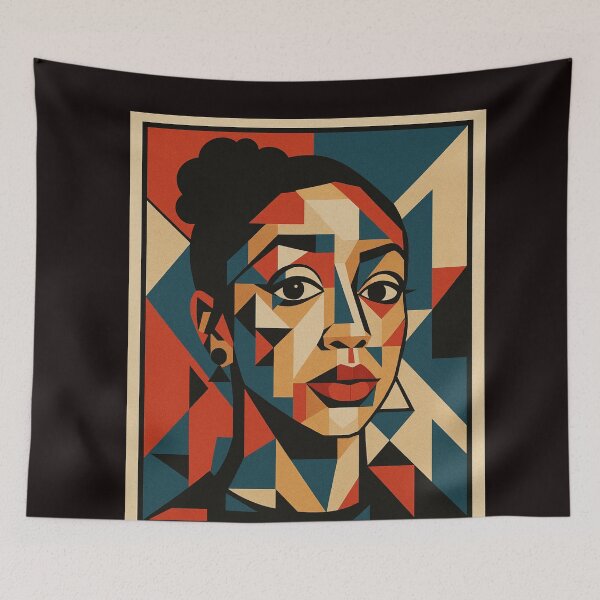 Item preview, Liza Koshy Geometric Portrait in Bold Pop Art Style designed and sold by Aryabek.