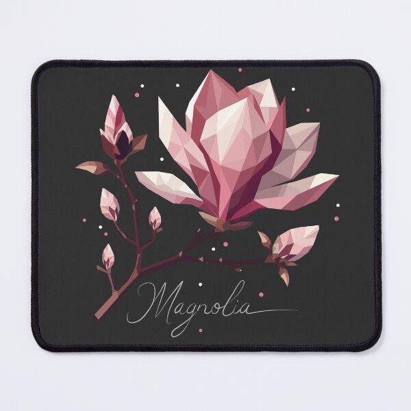 Item preview, Magnolia blossom in polygon look – delicate beauty in geometric style designed and sold by Kisho.
