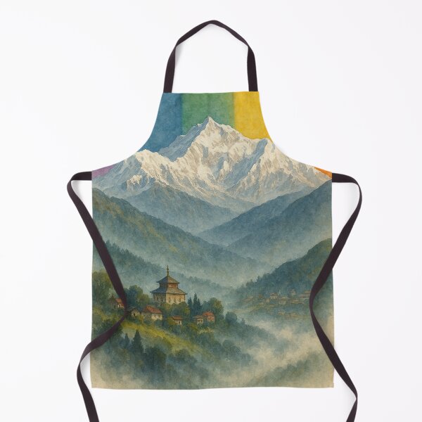 Item preview, Misty Kanchenjunga Mountain with Rainbow Gradient designed and sold by Aryabek.