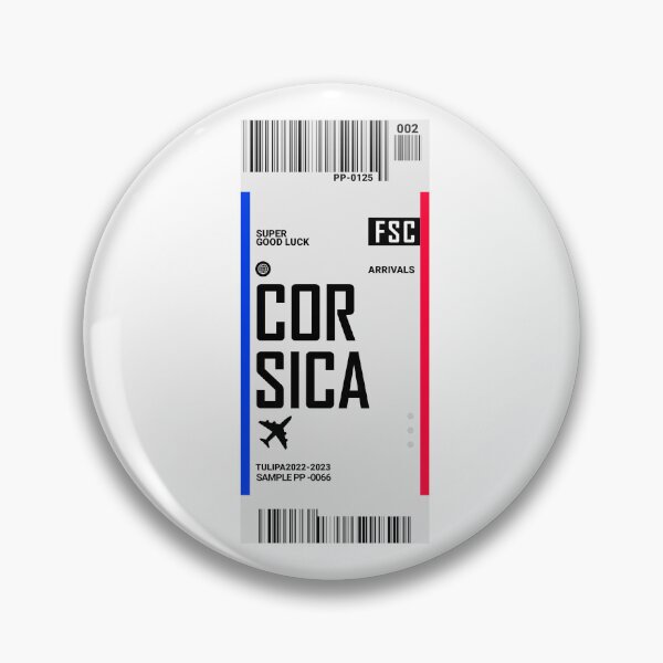 Item preview, Corsica Boarding Pass Sticker designed and sold by TulipaGraphics.