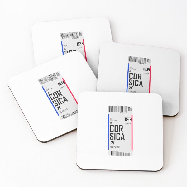 Item preview, Corsica Boarding Pass Sticker designed and sold by TulipaGraphics.
