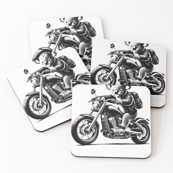 Item preview, Cool Koala Riding a Motorcycle Biker Koala Lover designed and sold by Kimberley King Art  King Art.