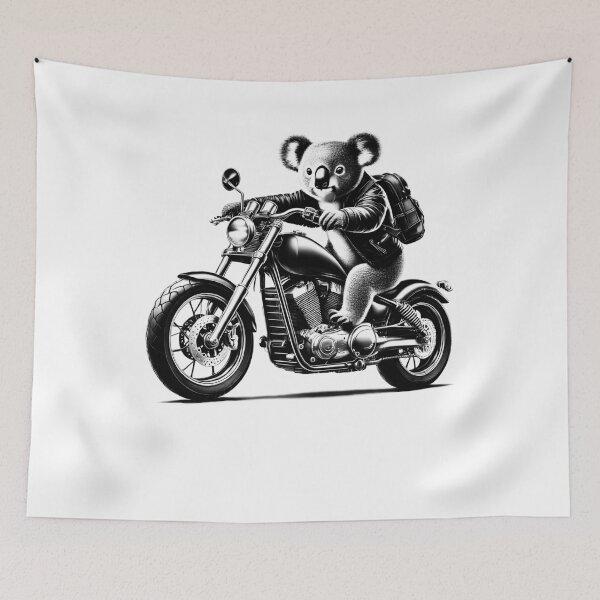 Item preview, Cool Koala Riding a Motorcycle Biker Koala Lover designed and sold by Kimberley King Art  King Art.