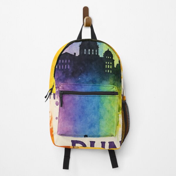 Item preview, Dunedin New Zealand Rainbow Skyline with Gothic Spires designed and sold by Aryabek.