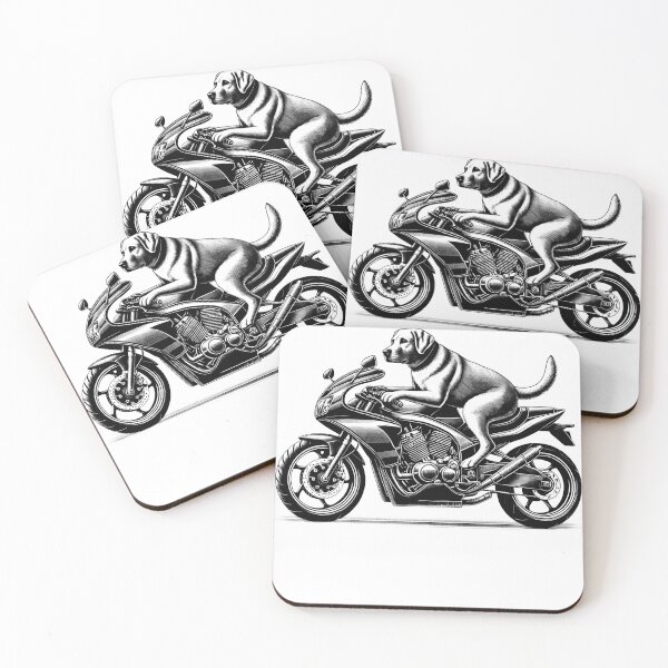 Item preview, Cool Labrador Retriever Riding a Motorcycle Biker Dog Lover designed and sold by Kimberley King Art  King Art.