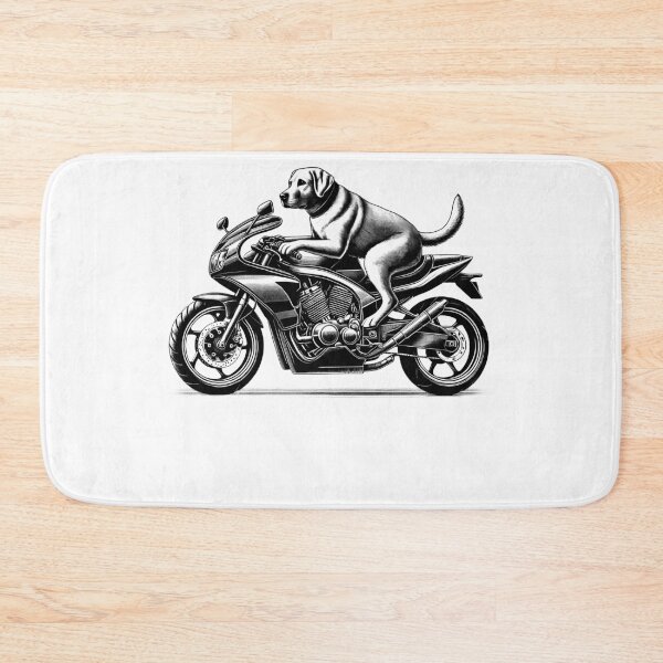 Item preview, Cool Labrador Retriever Riding a Motorcycle Biker Dog Lover designed and sold by Kimberley King Art  King Art.
