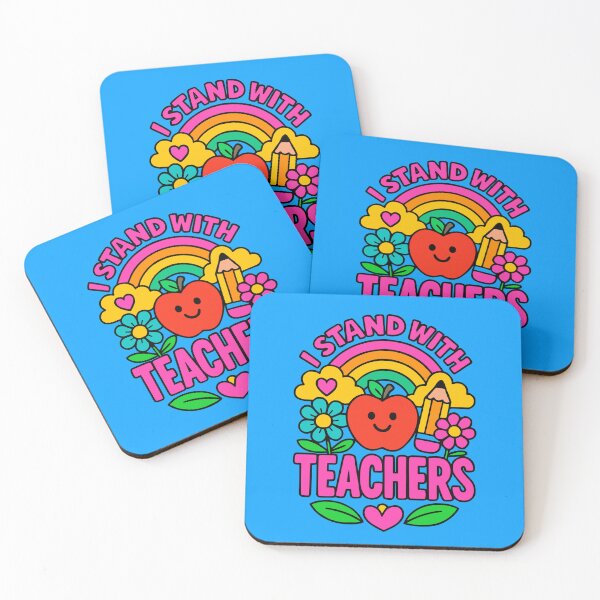 Item preview, I Stand With Teachers – Cute Teacher Protest Shirt designed and sold by Cheeky Companions.