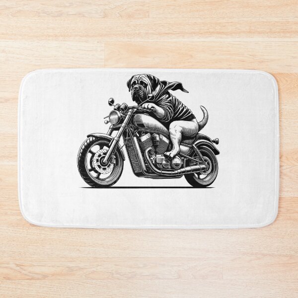 Item preview, Cool Mastiff Riding a Motorcycle Biker Dog Lover designed and sold by Kimberley King Art  King Art.
