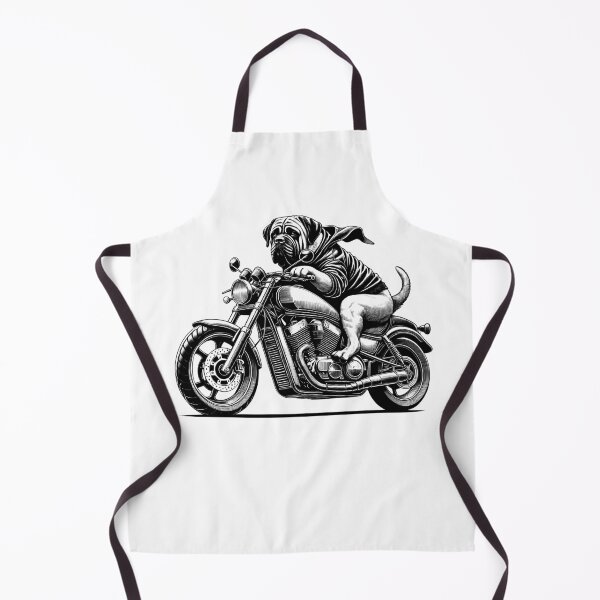 Item preview, Cool Mastiff Riding a Motorcycle Biker Dog Lover designed and sold by Kimberley King Art King Art.