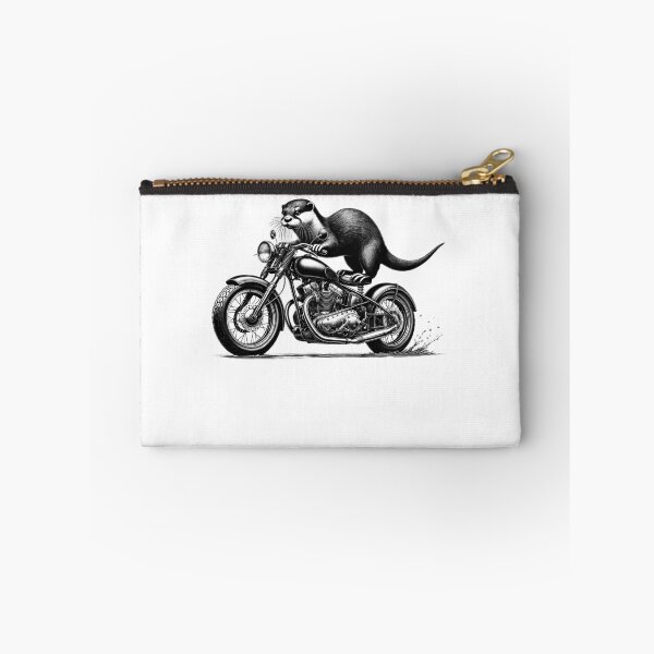 Item preview, Cool Otter Riding a Motorcycle Biker Otter Lover designed and sold by Kimberley King Art  King Art.