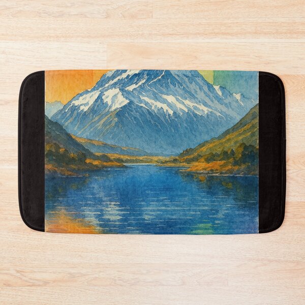 Item preview, Mount Cook New Zealand with Rainbow Reflection designed and sold by Aryabek.