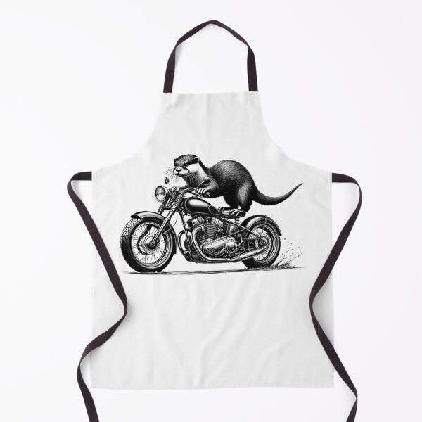 Item preview, Cool Otter Riding a Motorcycle Biker Otter Lover designed and sold by Kimberley King Art King Art.