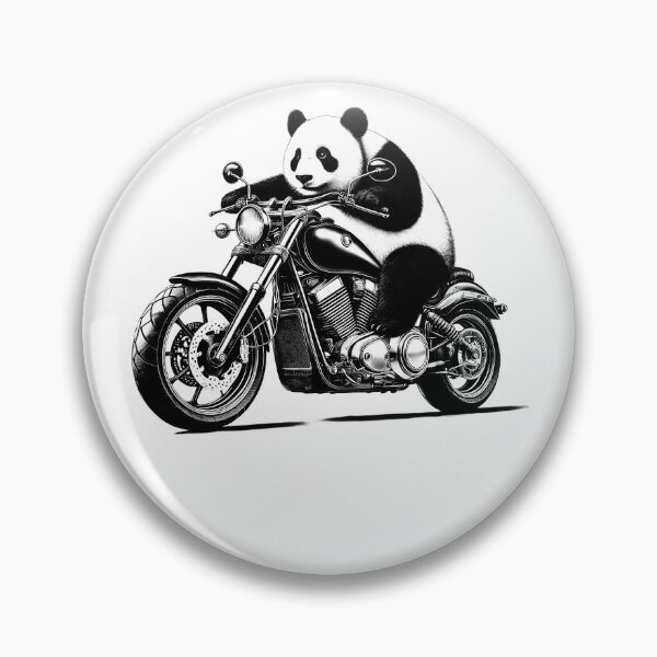 Item preview, Cool Panda Riding a Motorcycle Biker Bear Lover 2 designed and sold by Kimberley King Art  King Art.