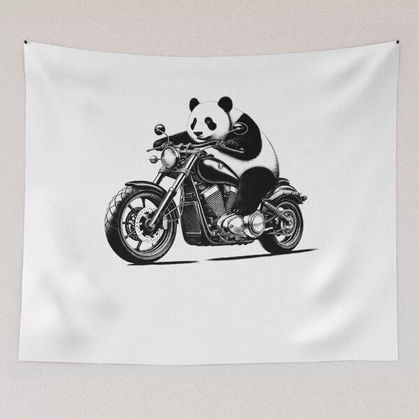 Item preview, Cool Panda Riding a Motorcycle Biker Bear Lover 2 designed and sold by Kimberley King Art  King Art.