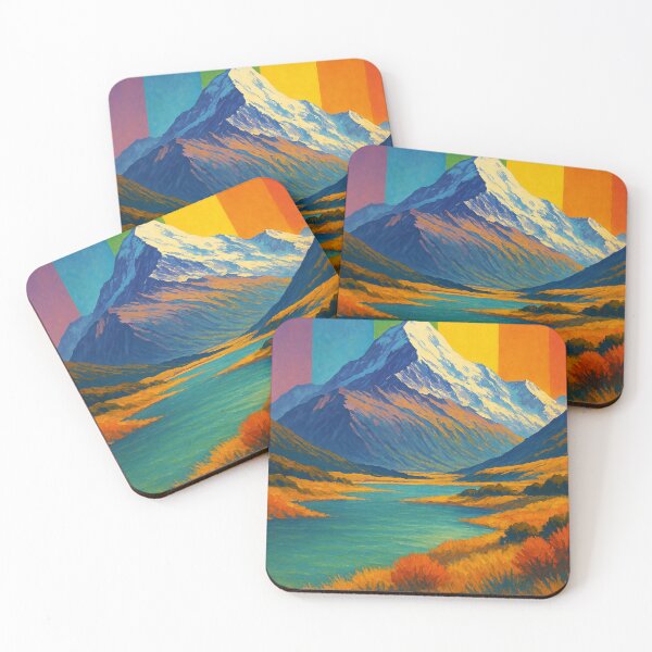 Item preview, Mount Cook Rainbow Mountain Scene in New Zealand designed and sold by Aryabek.