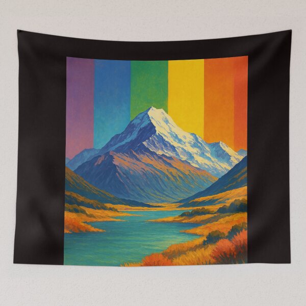 Item preview, Mount Cook Rainbow Mountain Scene in New Zealand designed and sold by Aryabek.