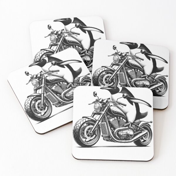Item preview, Cool Penguin Riding a Motorcycle Biker Penguin Lover designed and sold by Kimberley King Art  King Art.