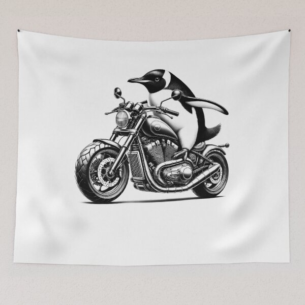 Item preview, Cool Penguin Riding a Motorcycle Biker Penguin Lover designed and sold by Kimberley King Art  King Art.