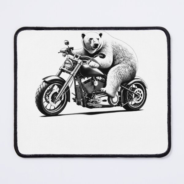 Item preview, Cool Polar Bear Riding a Motorcycle Biker Polar Bear Lover designed and sold by Kimberley King Art King Art.