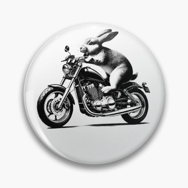 Item preview, Cool Rabbit Riding a Motorcycle Biker Rabbit Lover designed and sold by Kimberley King Art  King Art.