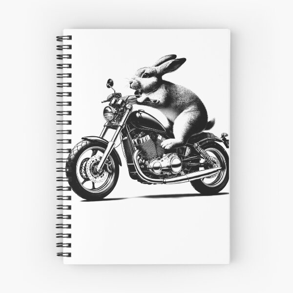Item preview, Cool Rabbit Riding a Motorcycle Biker Rabbit Lover designed and sold by Kimberley King Art  King Art.