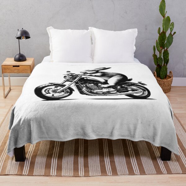 Item preview, Cool Rabbit Riding a Motorcycle Biker Rabbit Lover designed and sold by Kimberley King Art King Art.