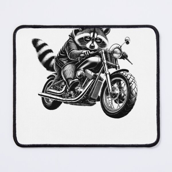 Item preview, Cool Raccoon Riding a Motorcycle Biker Raccoon Lover designed and sold by Kimberley King Art King Art.