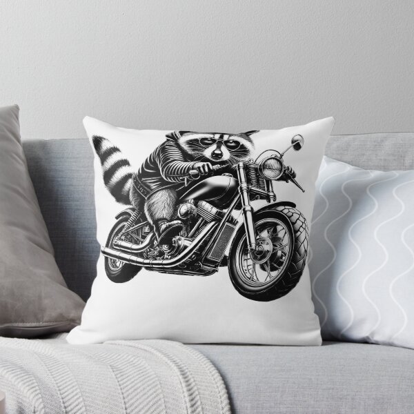 Item preview, Cool Raccoon Riding a Motorcycle Biker Raccoon Lover designed and sold by Kimberley King Art  King Art.