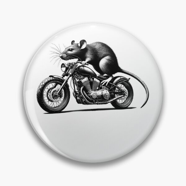 Item preview, Cool Rat Riding a Motorcycle Biker Rat Lover designed and sold by Kimberley King Art  King Art.