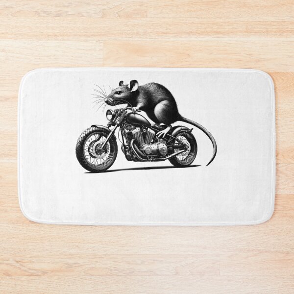 Item preview, Cool Rat Riding a Motorcycle Biker Rat Lover designed and sold by Kimberley King Art  King Art.