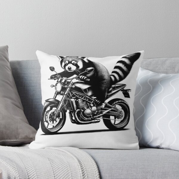 Item preview, Cool Red Panda Riding a Motorcycle Biker Red Panda Lover designed and sold by Kimberley King Art  King Art.