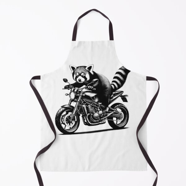 Item preview, Cool Red Panda Riding a Motorcycle Biker Red Panda Lover designed and sold by Kimberley King Art King Art.