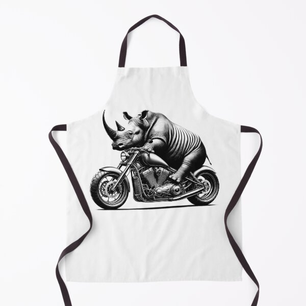Item preview, Cool Rhino Riding a Motorcycle Biker Rhino Lover designed and sold by Kimberley King Art King Art.