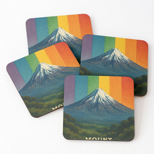 Item preview, Mount Taranaki Rainbow New Zealand Landscape designed and sold by Aryabek.