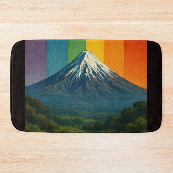 Item preview, Mount Taranaki Rainbow New Zealand Landscape designed and sold by Aryabek.